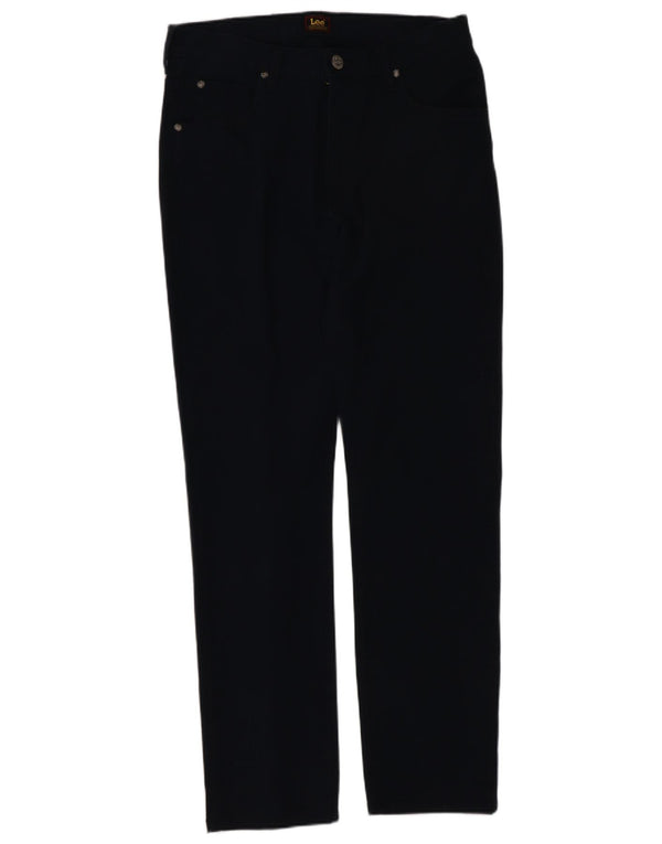 Spodnie damskie Lee Rider Straight Casual W30 L30 Granatowa bawełna