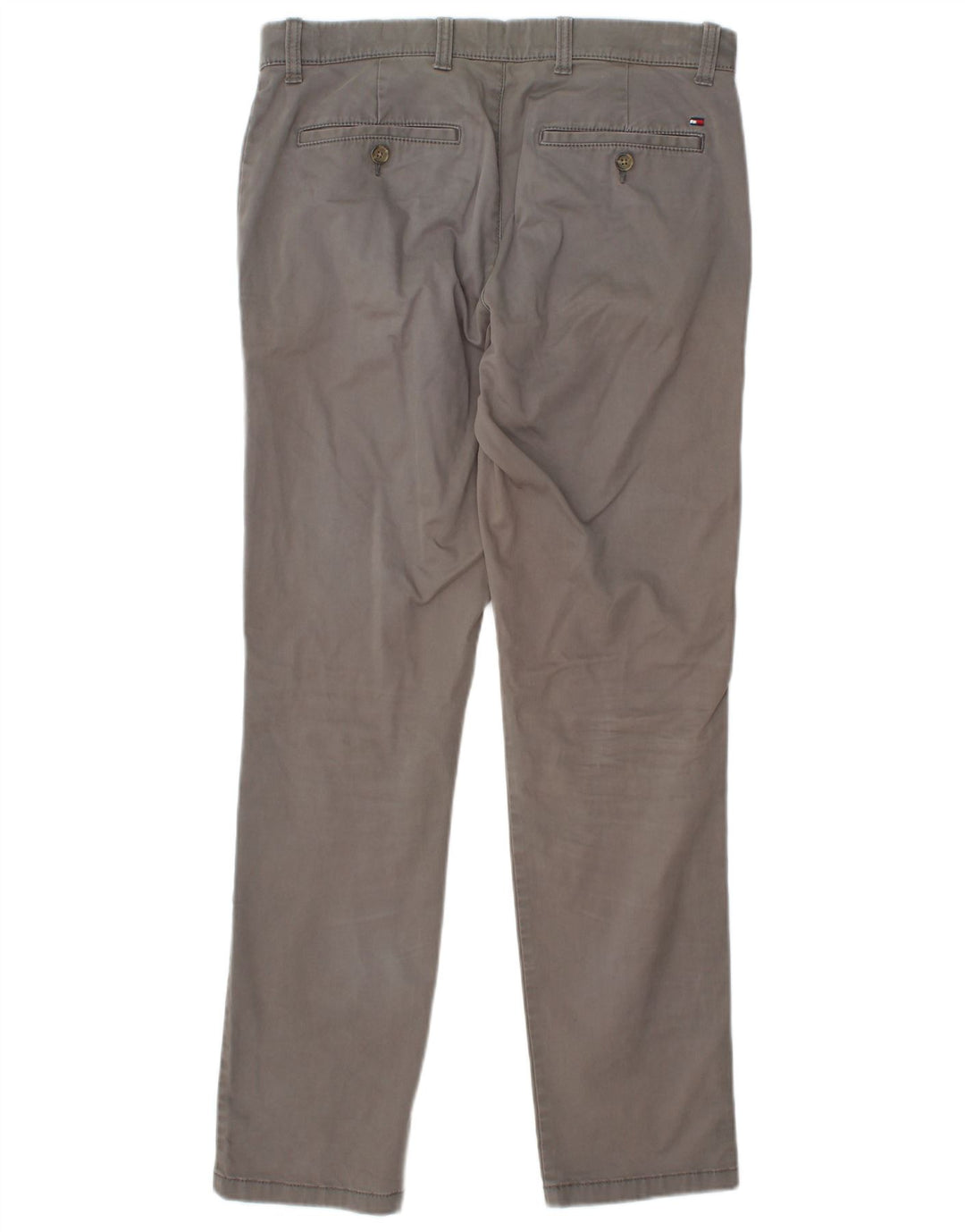 Męskie spodnie chino TOMMY HILFIGER Etroite Slim Fit W31 L32 Szara bawełna