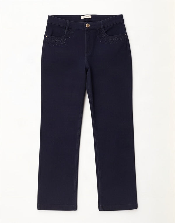Marks & Spencer Damskie proste dżinsy UK 12 Medium W30 L28 Granatowa bawełna