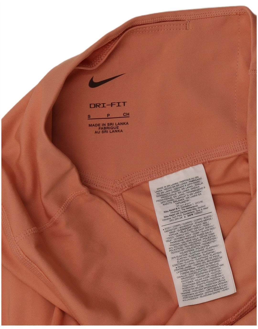Damskie legginsy Nike Dri Fit Graphic UK 8, mały, pomarańczowy poliester