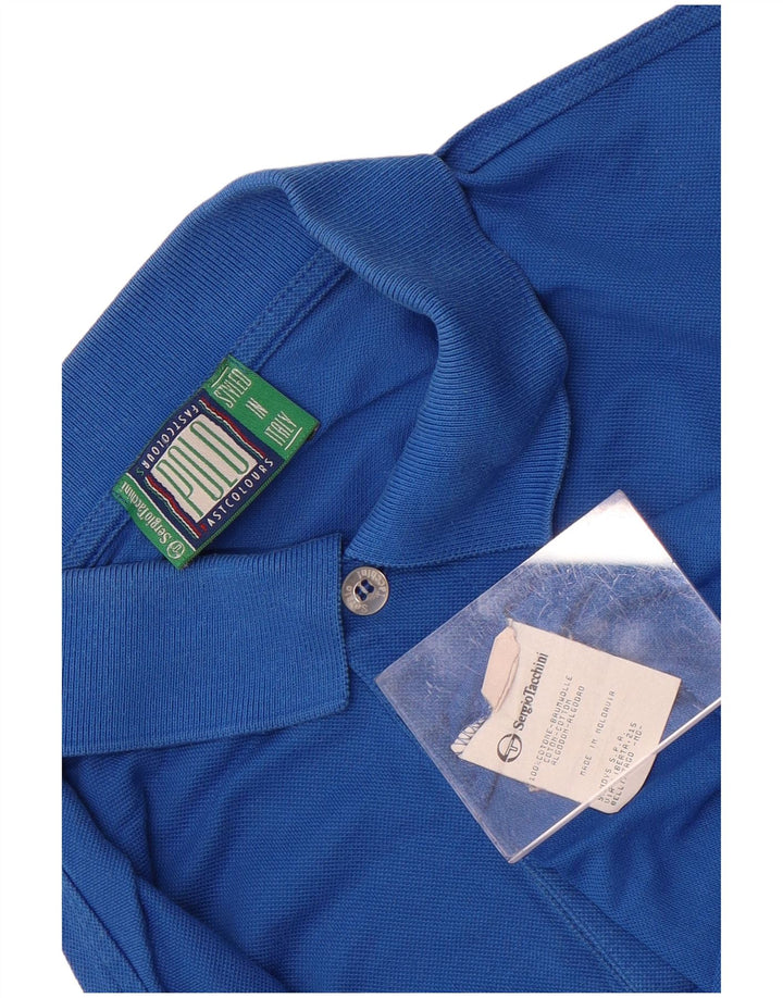 Męska koszulka polo Sergio Tacchini, duża, niebieska, bawełniana