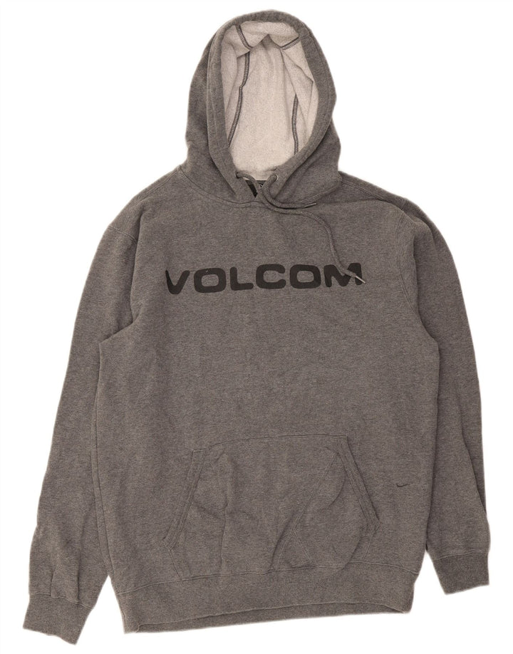 Męski sweter z kapturem Volcom, duży, szary, bawełniany
