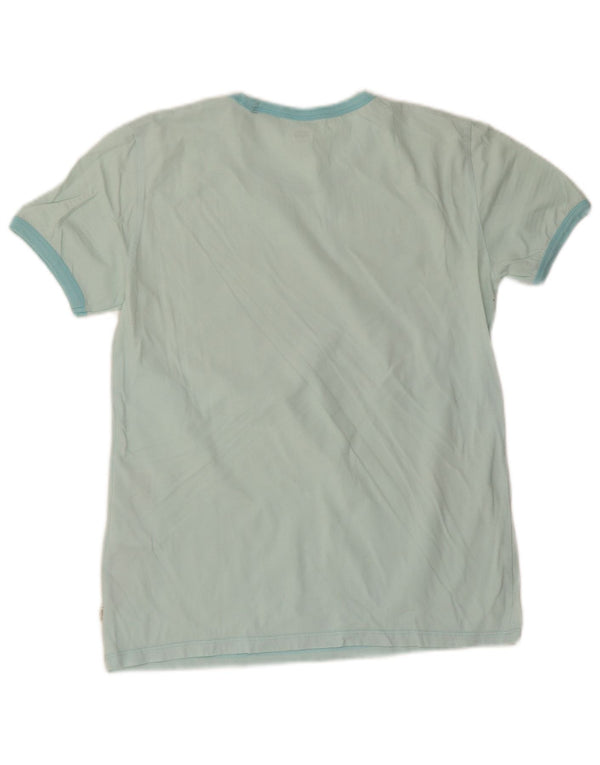 Damska koszulka z grafiką Levi's Top UK 10 Small Blue Cotton