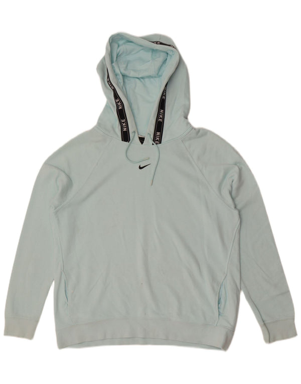 Damski sweter z kapturem Nike Graphic UK 16, duży, niebieski, bawełniany