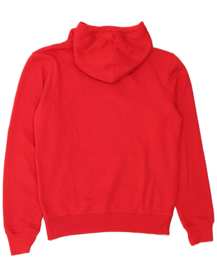 KEEN Mens Graphic Hoodie Jumper Small Red Cotton Vintage Keen and Second-Hand Keen from Messina Hembry 
