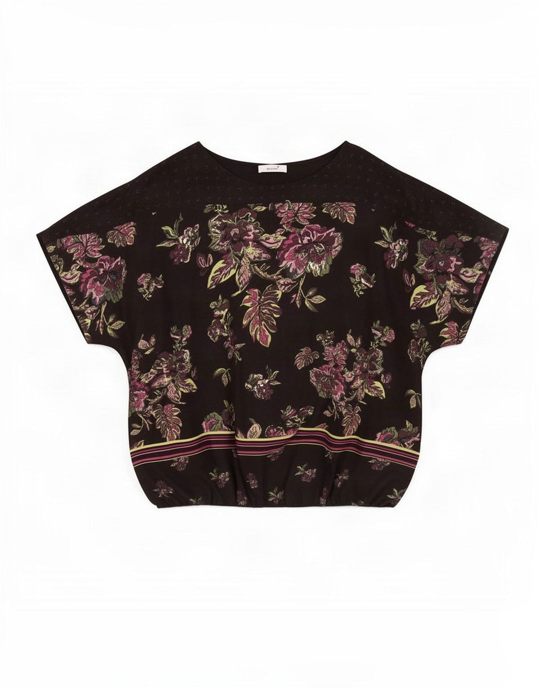 Bluzka damska Marks & Spencer UK 22 3XL Czarny kwiatowy poliester