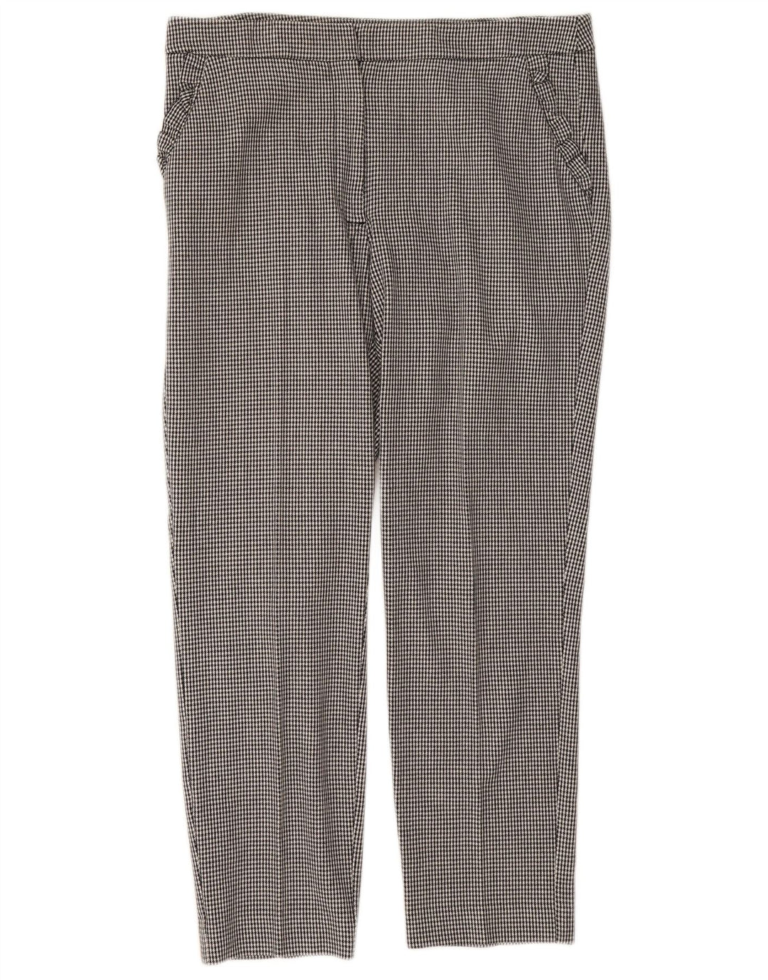 Damskie spodnie typu slim casual Zara, duże, W30 L26, czarne w pepitkę