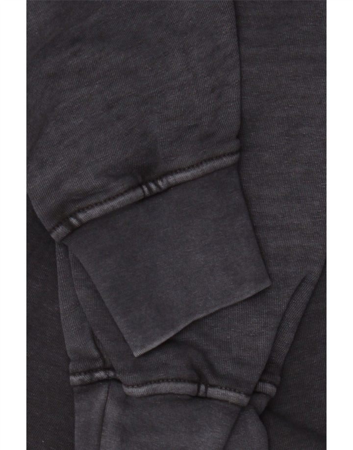 Męski sweter z kapturem i grafiką SOCCX UK 42, duży, czarny, bawełniany