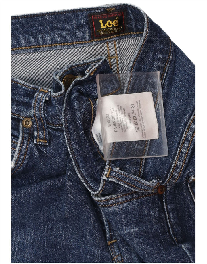 Męskie jeansy LEE Daren Zip Fly W33 L32 Granatowa bawełna