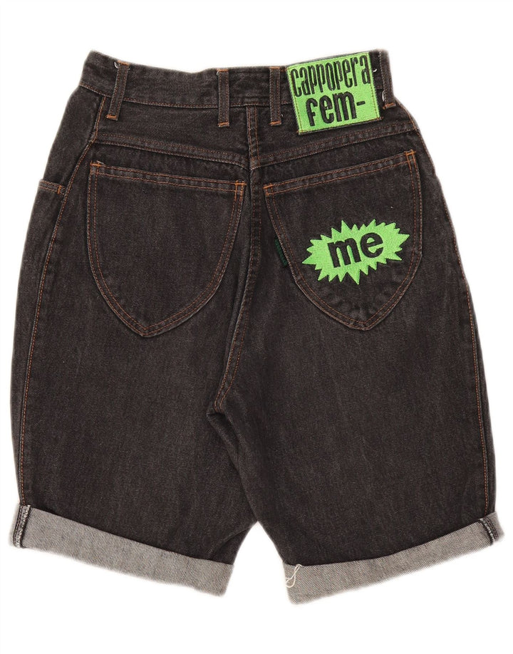 Damskie spodenki jeansowe CAPPOPERA z wysokim stanem W26, małe, szare, bawełniane