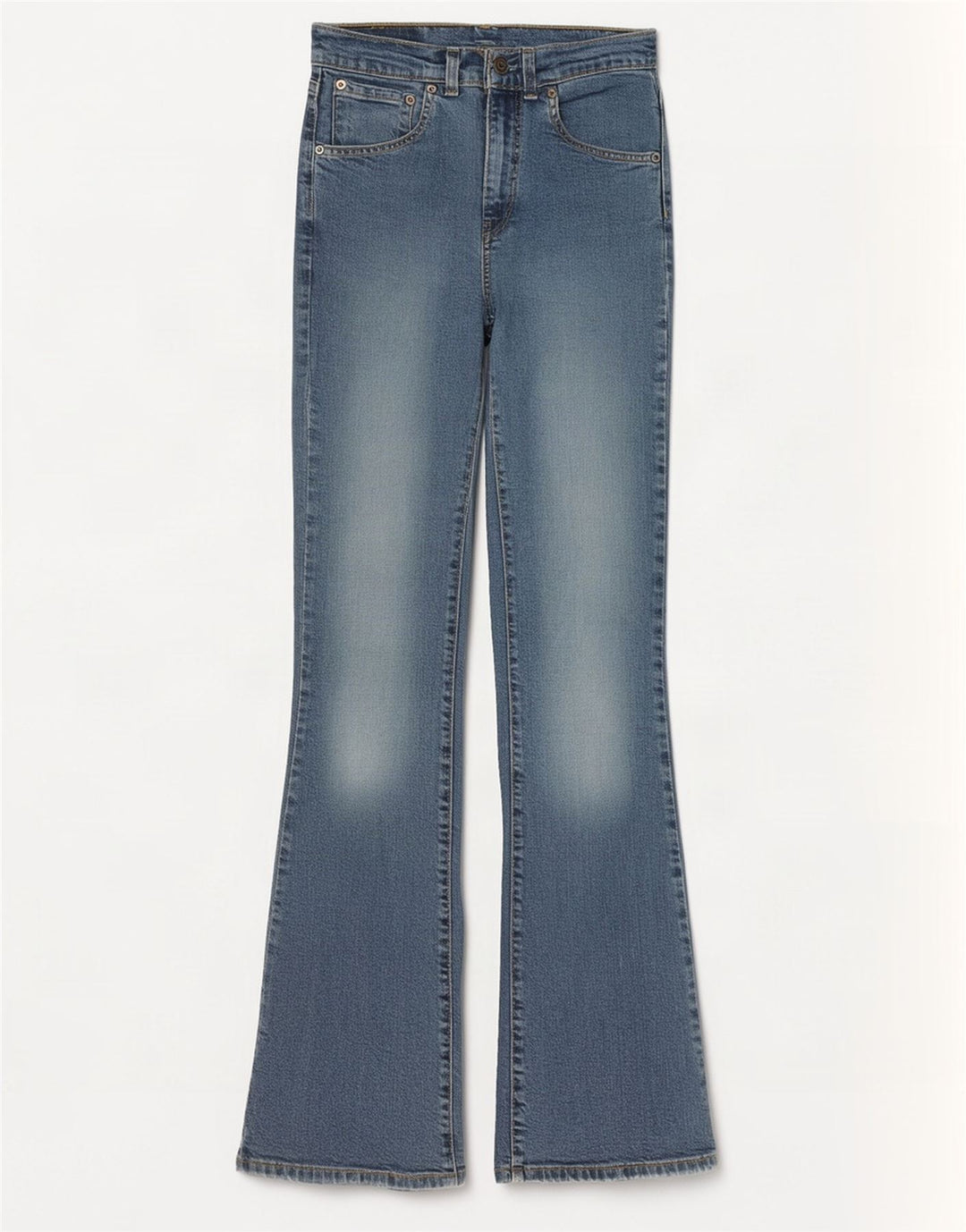 Damskie jeansy Levi's 525 Flared W28 L34 Niebieskie bawełniane