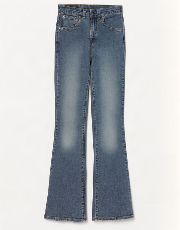 Damskie jeansy Levi's 525 Flared W28 L34 Niebieskie bawełniane
