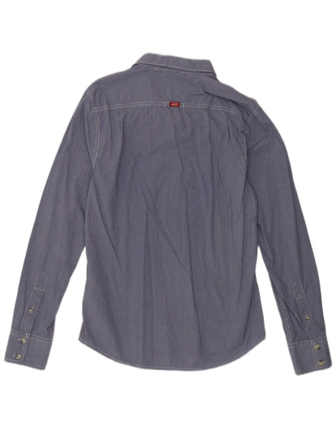 Koszula męska Superdry, duża, niebieska bawełniana kratka