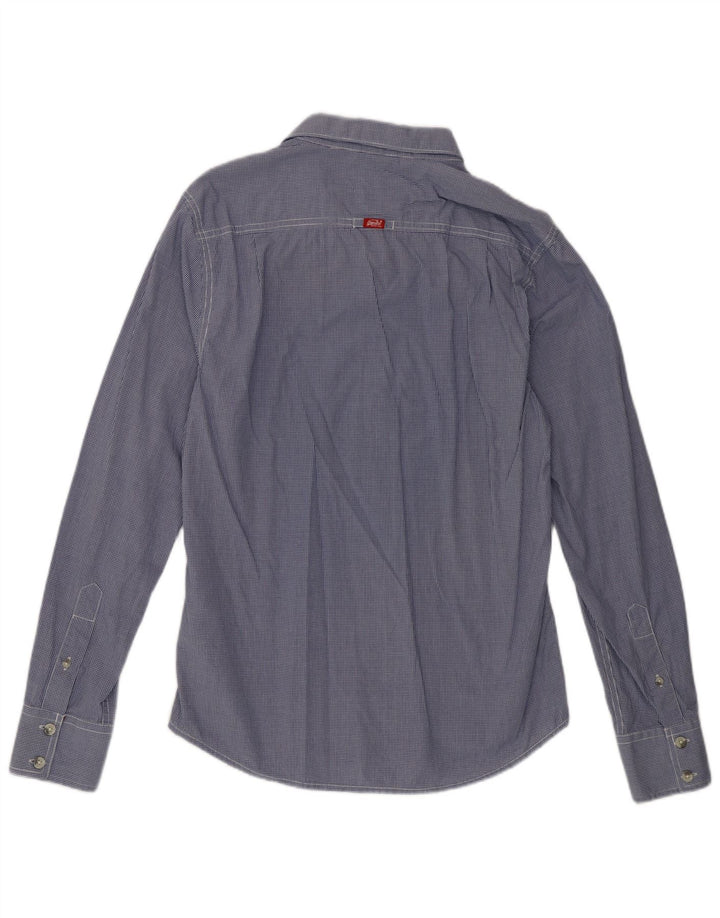 Koszula męska Superdry, duża, niebieska bawełniana kratka