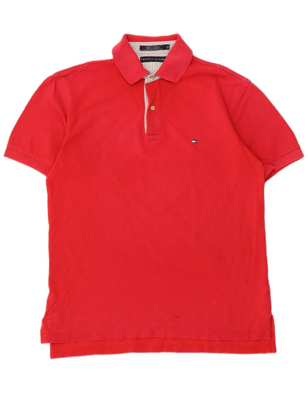 Męska koszulka polo Tommy Hilfiger w kolorze średniej czerwieni, bawełniana