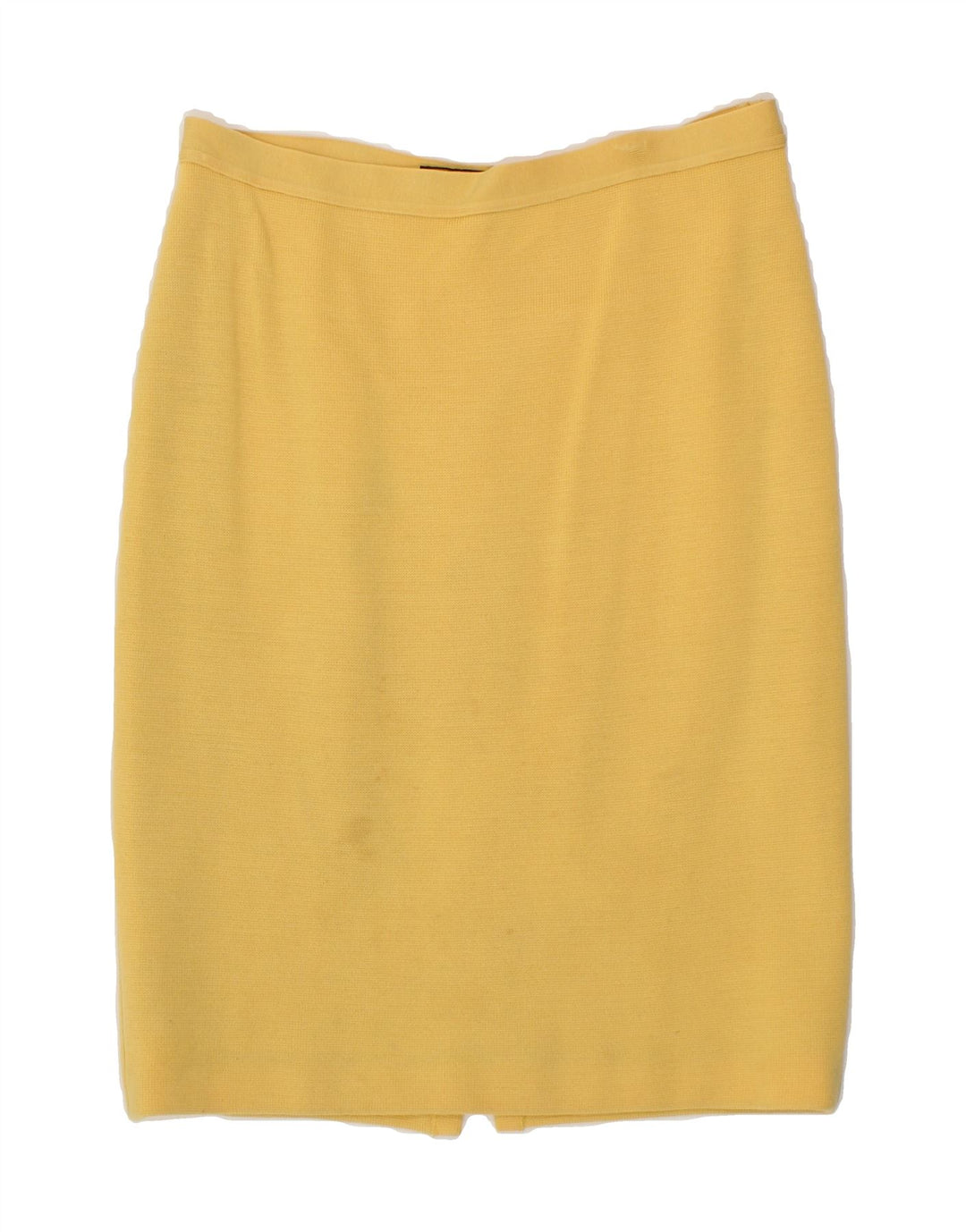 LUISA SPAGNOLI Womens Knit Straight Skirt IT 44 Medium W30  Yellow Wool Vintage Luisa Spagnoli and Second-Hand Luisa Spagnoli from Messina Hembry 