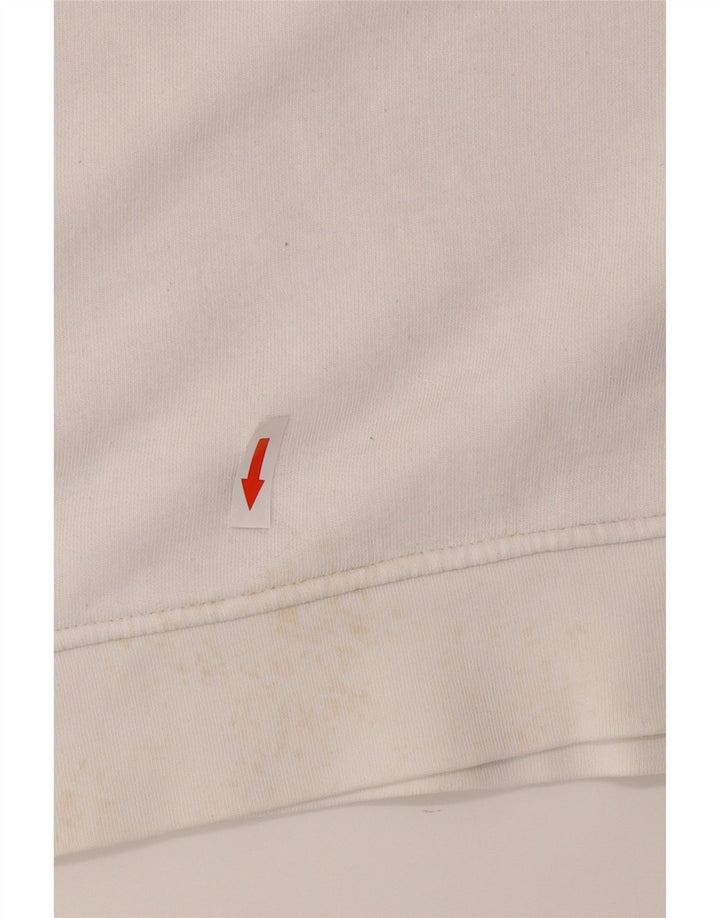 Lacoste Męska bluza z grafiką, rozmiar 3, mała, biała, bawełniana