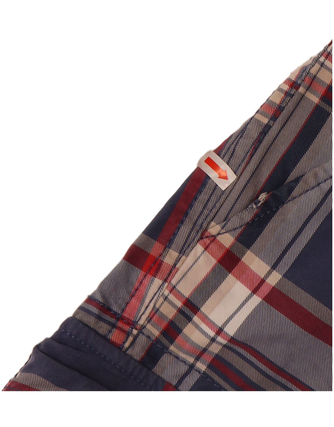 Męskie spodenki cargo TOMMY HILFIGER W32 Średni granatowy, bawełniany w kratkę