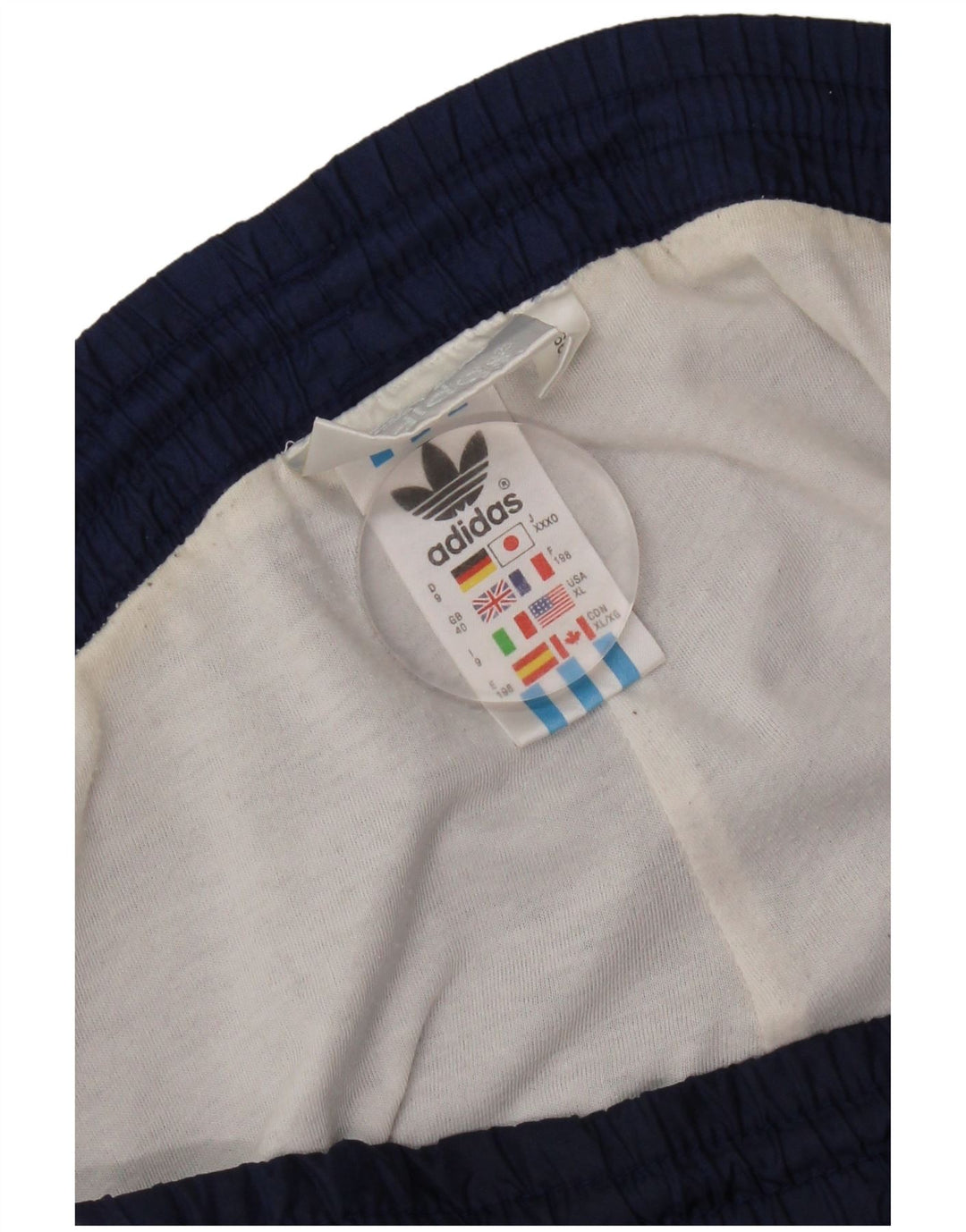 Męskie spodnie dresowe Adidas UK 40 Średni granatowy poliamid