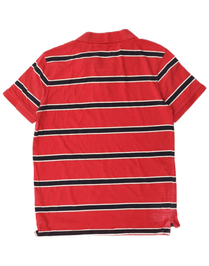 Crew Clothing Męska koszulka polo Średnio czerwona bawełniana w paski