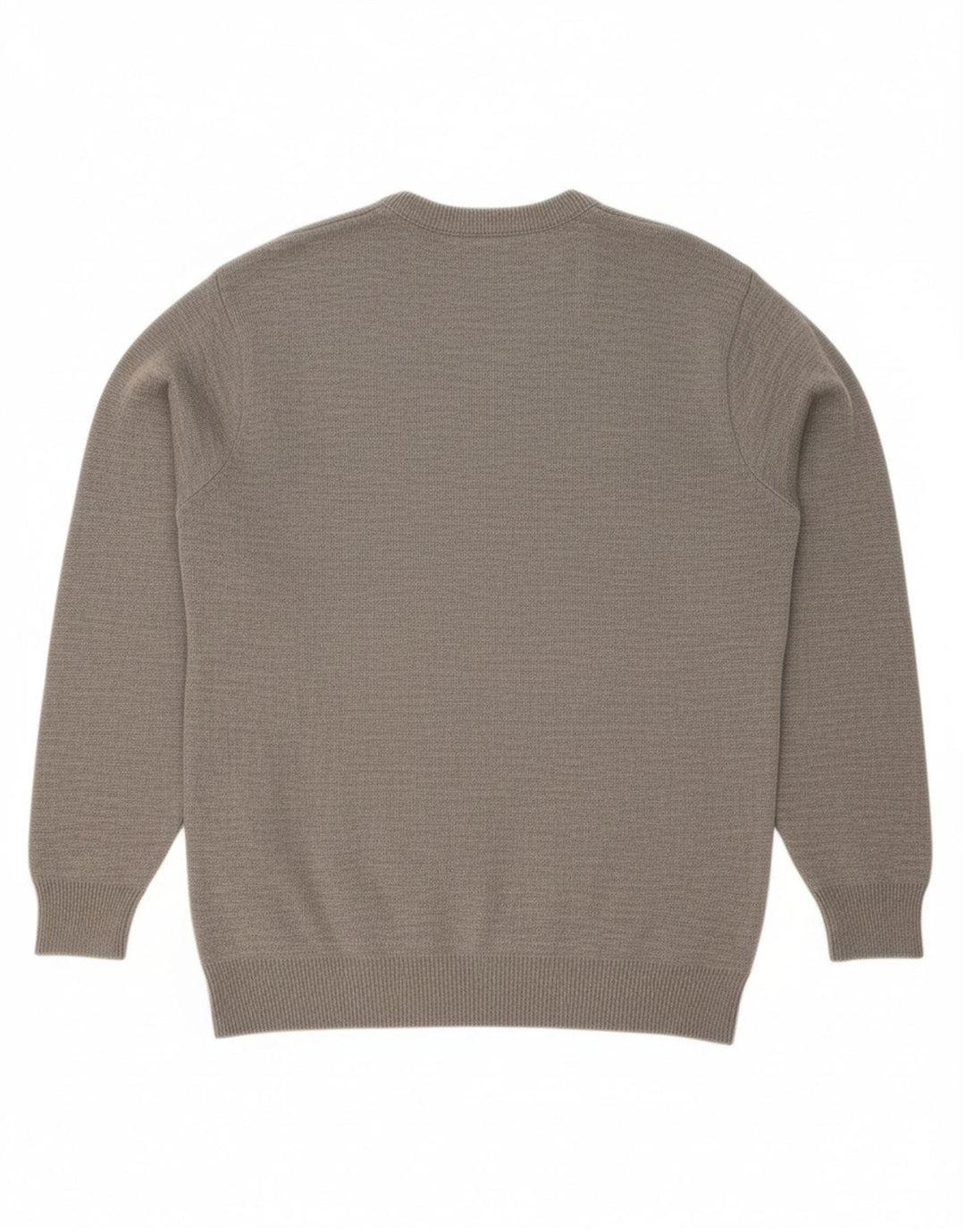 LACOSTE Mens V-Neck Jumper Sweater Size 5 Large Grey Wool
