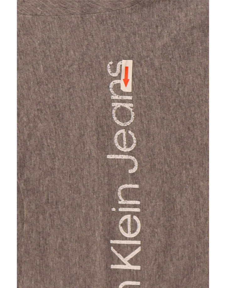 Męski T-shirt z grafiką Calvin Klein Jeans, średni szary