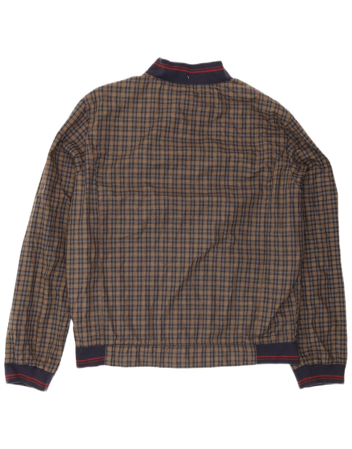 Męska kurtka bomber Rifle UK 40, duża, brązowa, poliestrowa kratka
