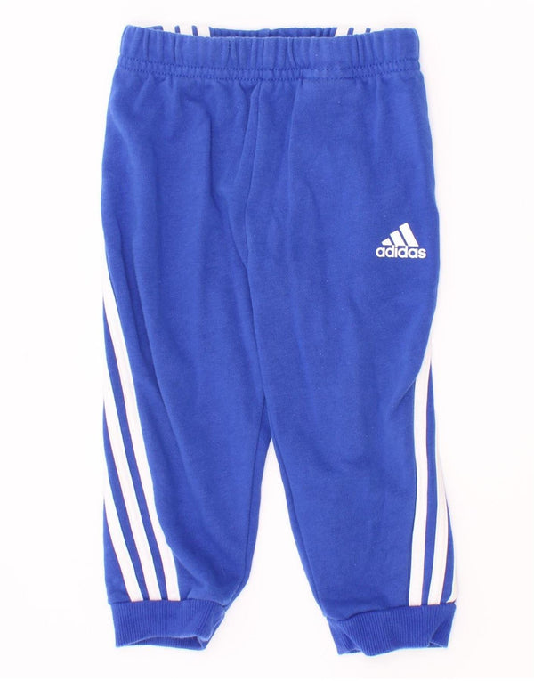 Spodnie dresowe Adidas Baby Boys Joggers 9-12 miesięcy, niebieska bawełna