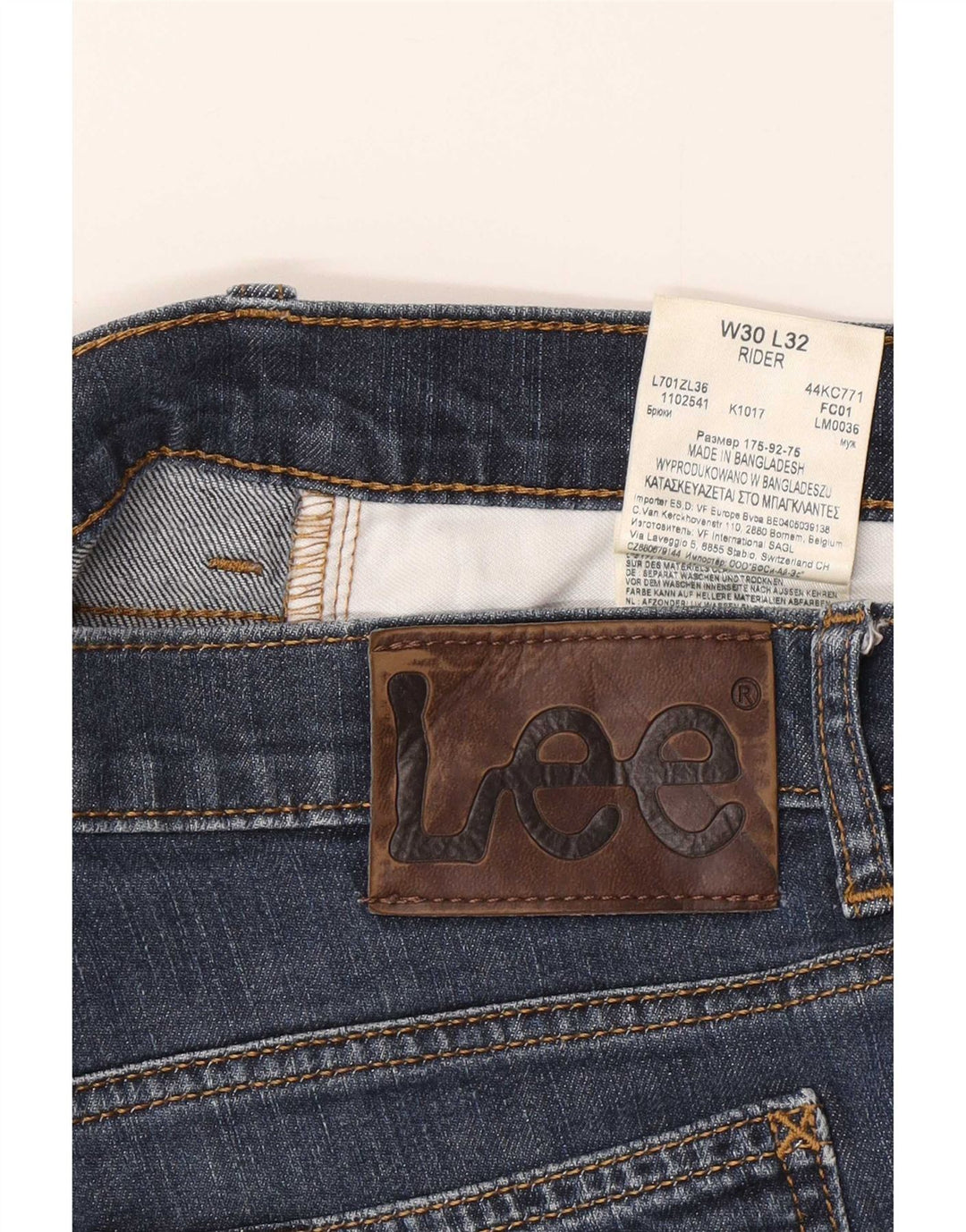 Męskie jeansy Lee Rider Slim W30 L32 Granatowe, bawełniane