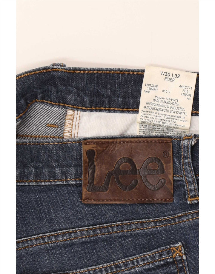Męskie jeansy Lee Rider Slim W30 L32 Granatowe, bawełniane