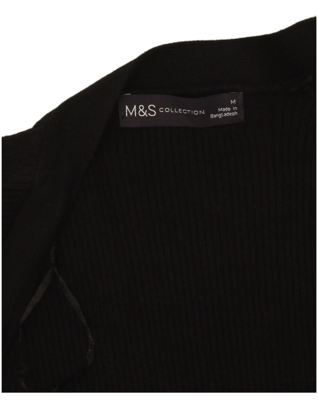 Marks & Spencer Damski sweter rozpinany UK 14 Średni czarny wiskoza