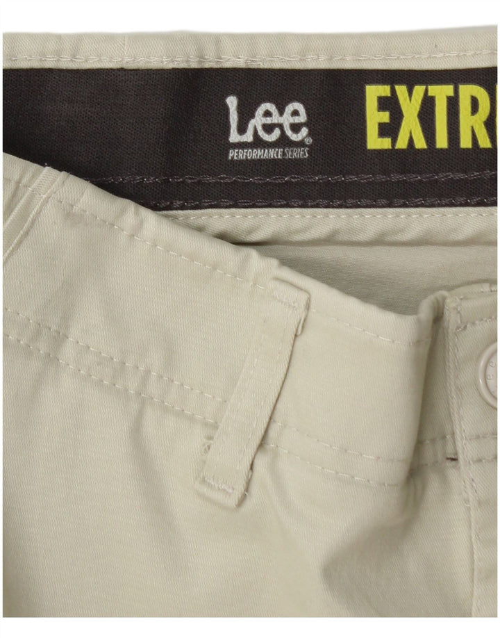 Męskie proste spodnie chino LEE Extreme Comfort W33 L30, zielona bawełna