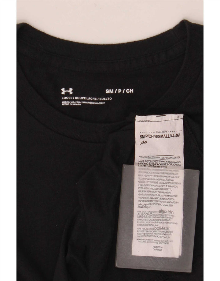 Męski T-shirt z grafiką Under Armour, mały, czarny, bawełniany