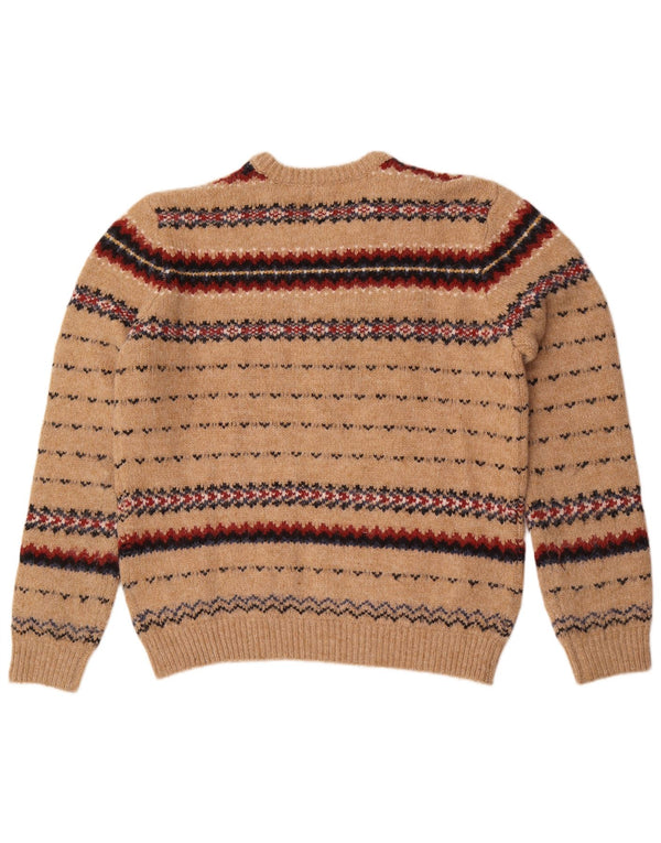Sweter męski Scout z okrągłym dekoltem, duży, beżowy, nylon Fair Isle