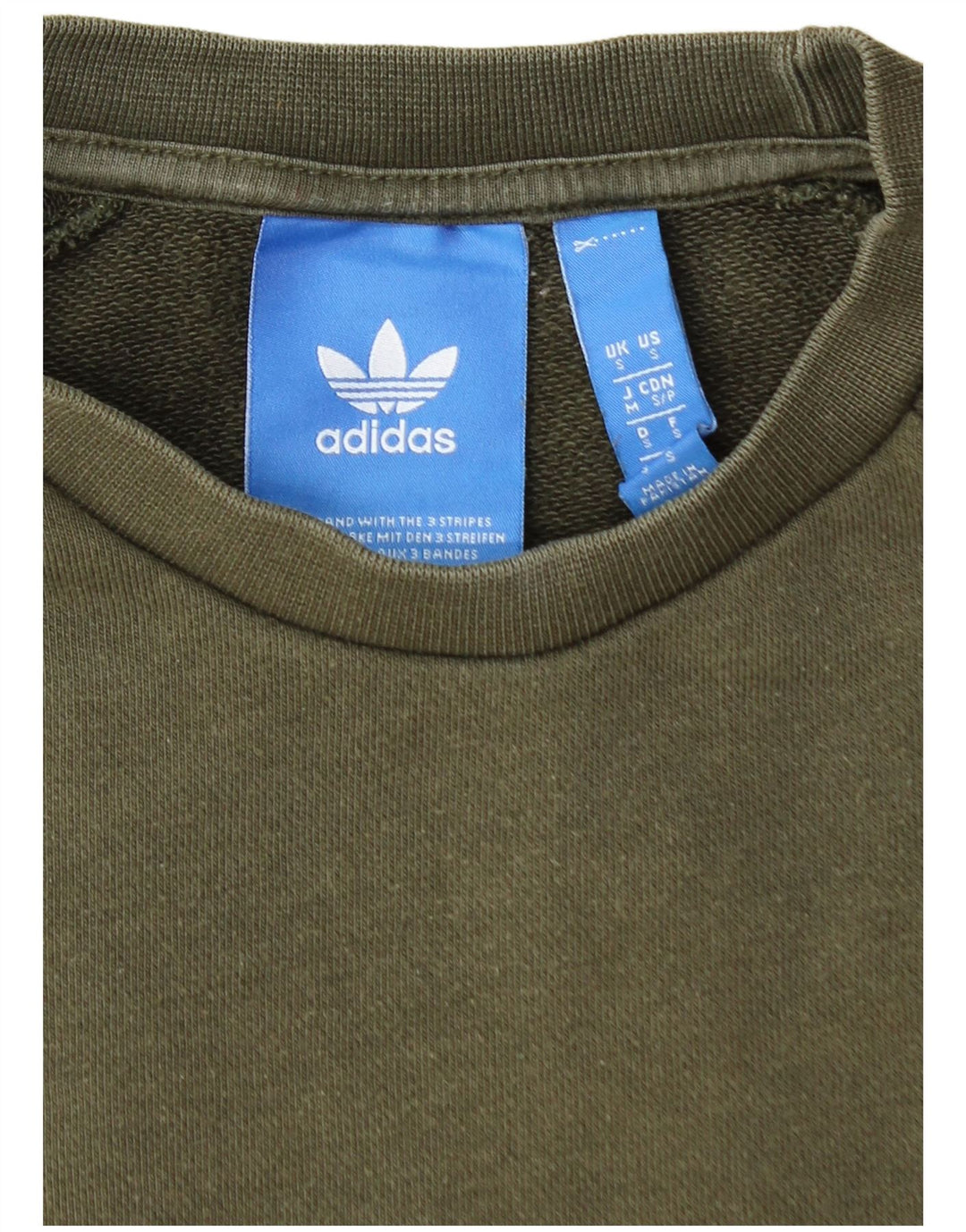 T-shirt męski ADIDAS, mały, bawełniany khaki