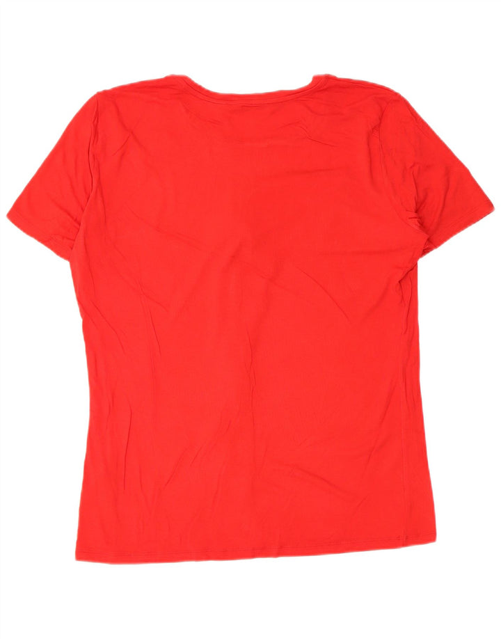 Koszulka damska Guess Top UK 16 Large, czerwona wiskoza