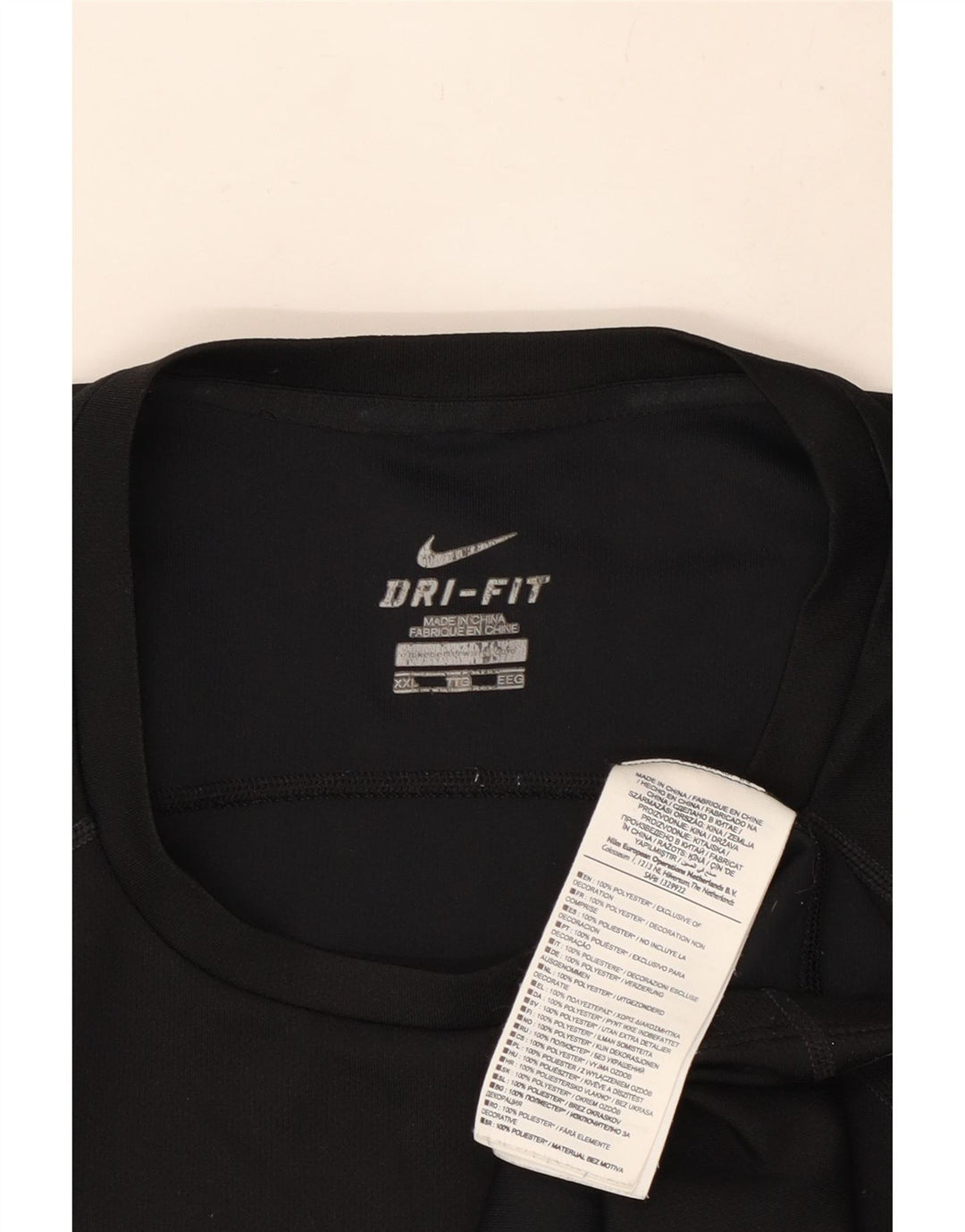 Męski T-shirt Nike Dri Fit Top 2XL Czarny Poliester