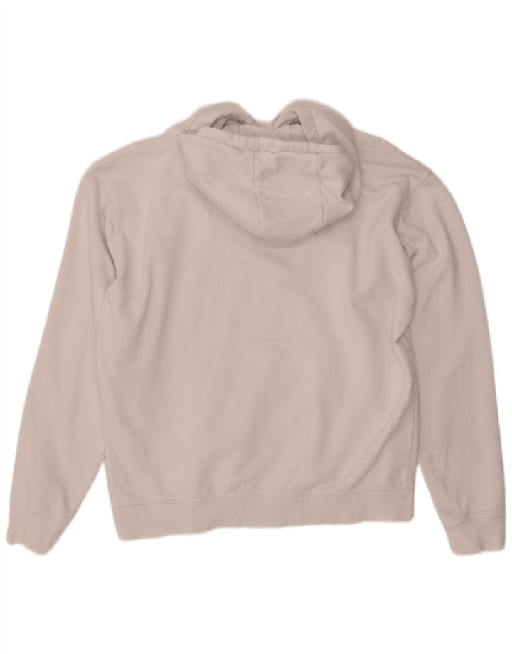 Męski sweter z kapturem i grafiką KARL KANI o luźnym kroju, mały, biały, bawełniany