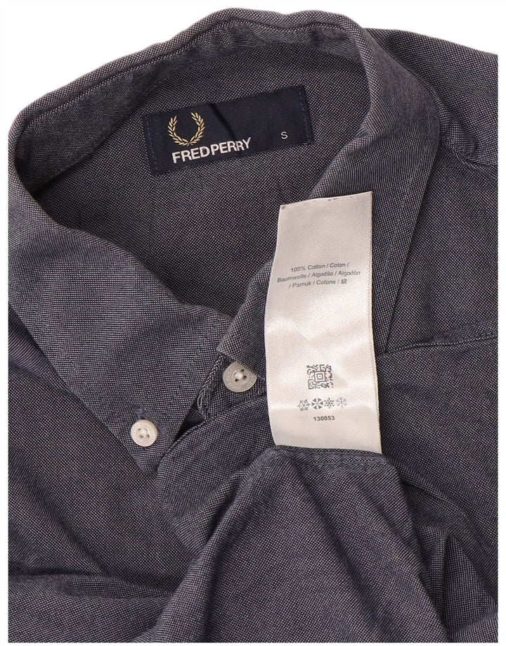 Koszula męska Fred Perry, mała, granatowa, bawełniana