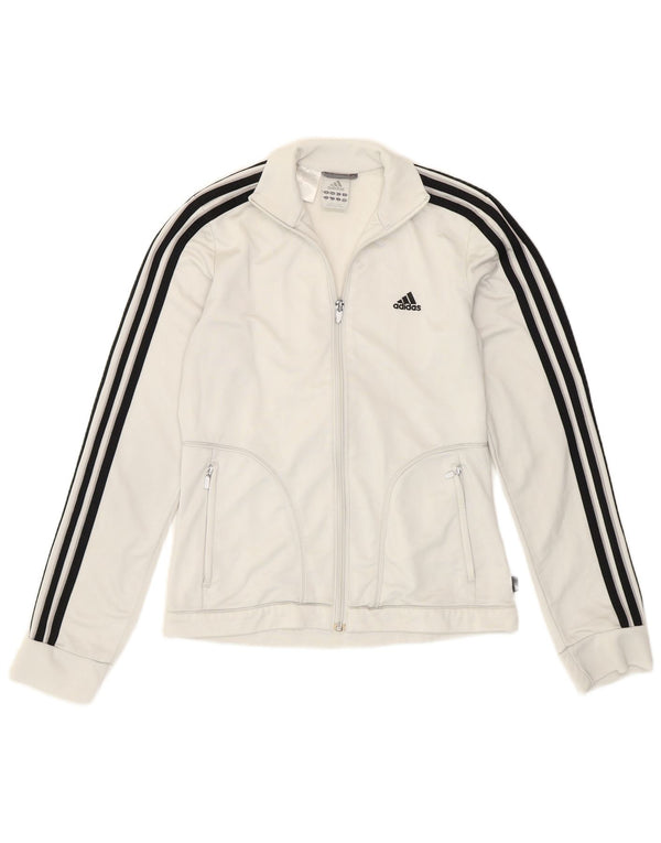 Damska kurtka dresowa Adidas UK 10, mała, szary poliester