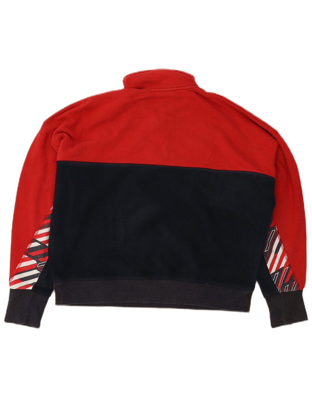 SUPERDRY Damski sweter oversize z polaru UK 16, duży, czerwony, z blokami kolorów