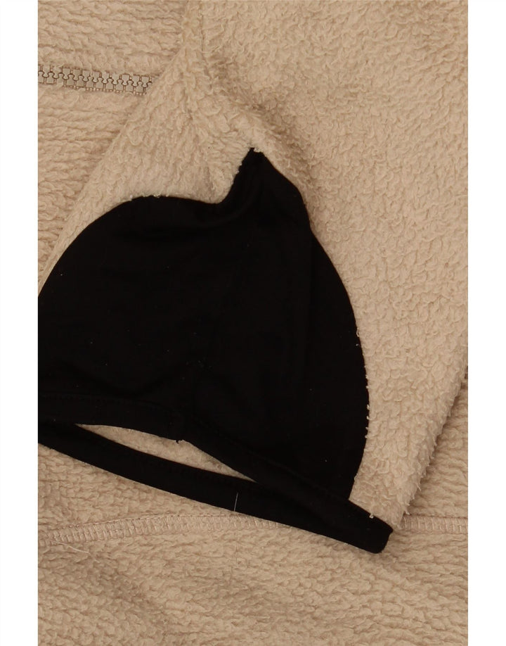 Męska kurtka polarowa FILA UK 36, mały beżowy poliester z blokami kolorów