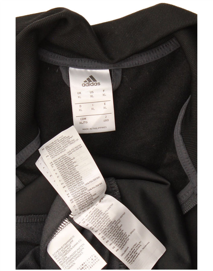 Adidas Męska bluza dresowa XL Szary poliester z blokami kolorów