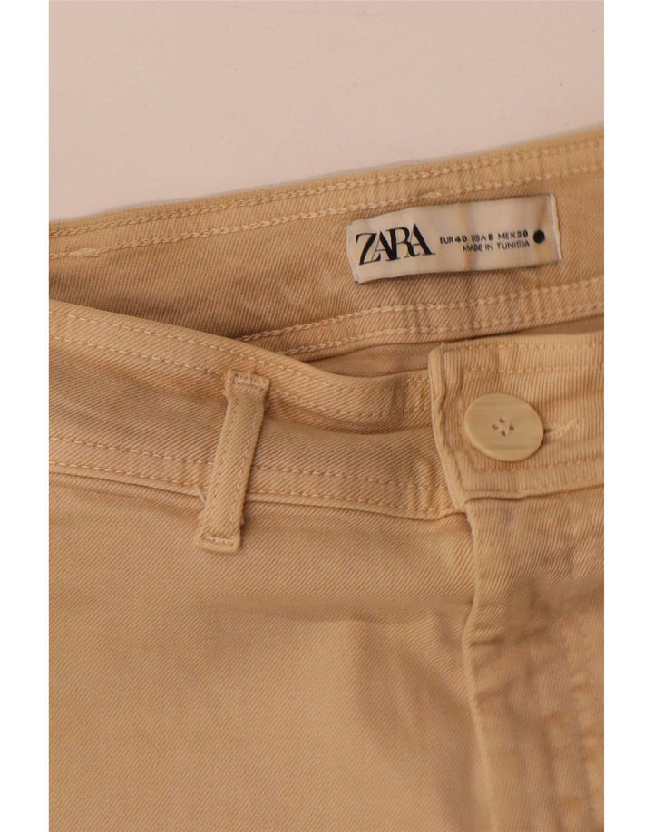 Damskie jeansy z szeroką nogawką Zara EU 40 Medium W30 L31 Beżowe
