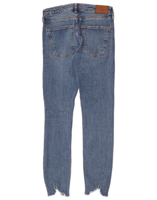 Damskie jeansy rurkowe Zara w trudnej sytuacji EU 38 Small W28 L28 Niebieskie