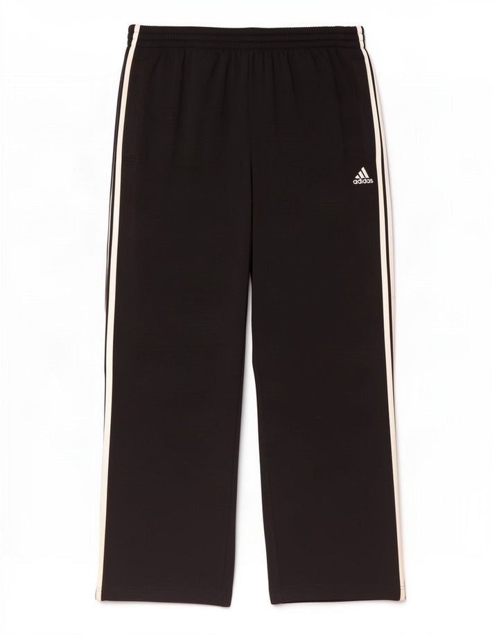 Męskie spodnie dresowe Adidas, małe, czarne, poliestrowe