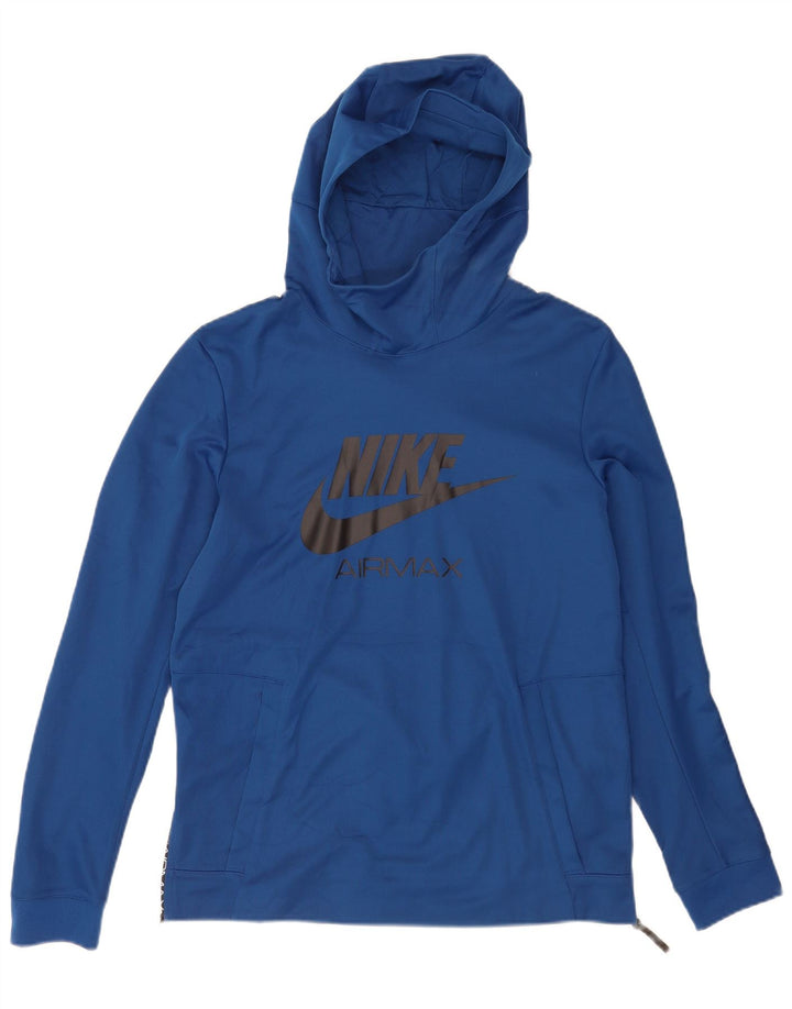 Męski sweter z kapturem Nike Graphic, średni niebieski, bawełniany
