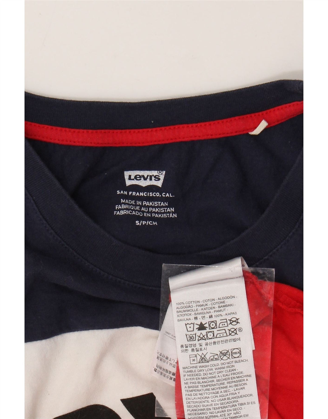 Damska kamizelka LEVI'S Crop Graphic UK 10 w małe wielokolorowe paski