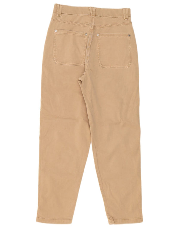 Spodnie Chino Marks & Spencer Damskie z wysokim stanem UK 8 Small W26 L27 Beżowe