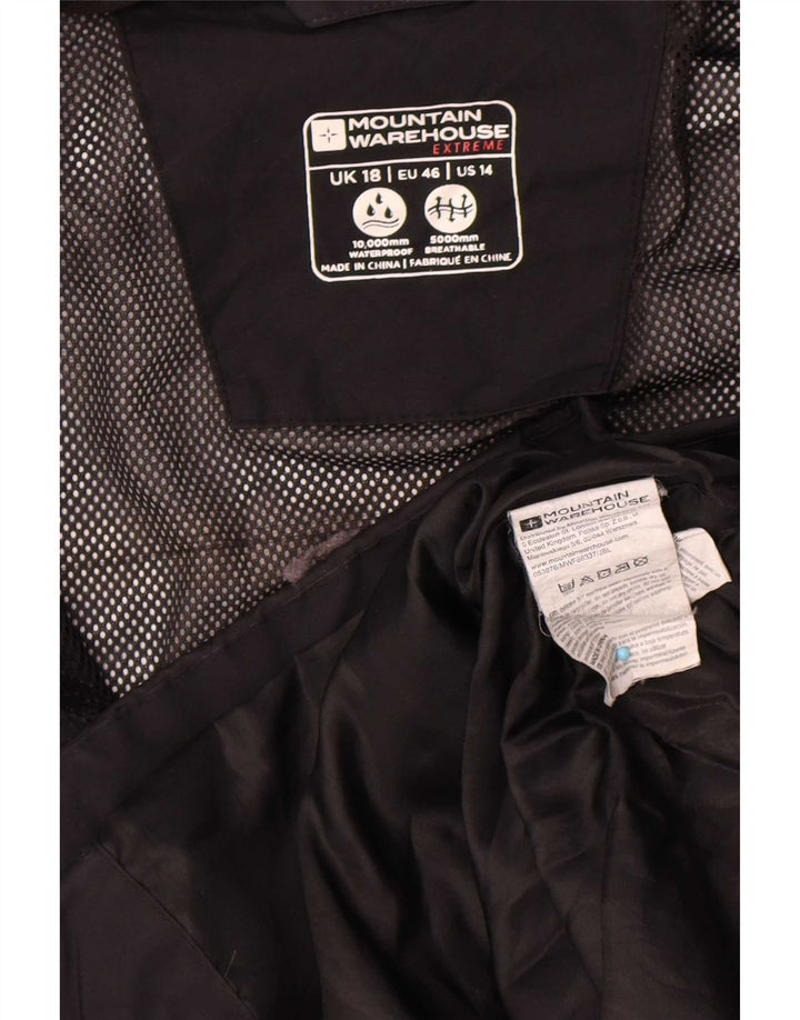 Damska kurtka przeciwdeszczowa Mountain Warehouse z kapturem, oversize, UK 18 XL, czarna
